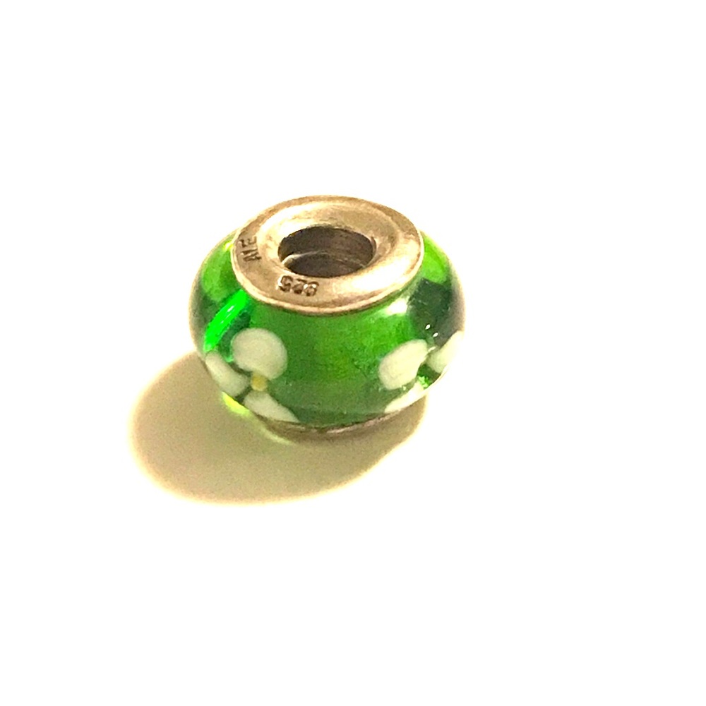 Pandora green flower charm